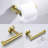 3-Pieces Bathroom Hardware Accessories Set - Towel Bar, Toilet Paper Holder, Robe Towel Hooks-124898173