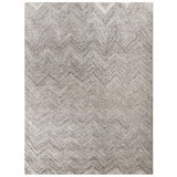 Marut Hand Tufted Chevron Area Rug in Brown Natural