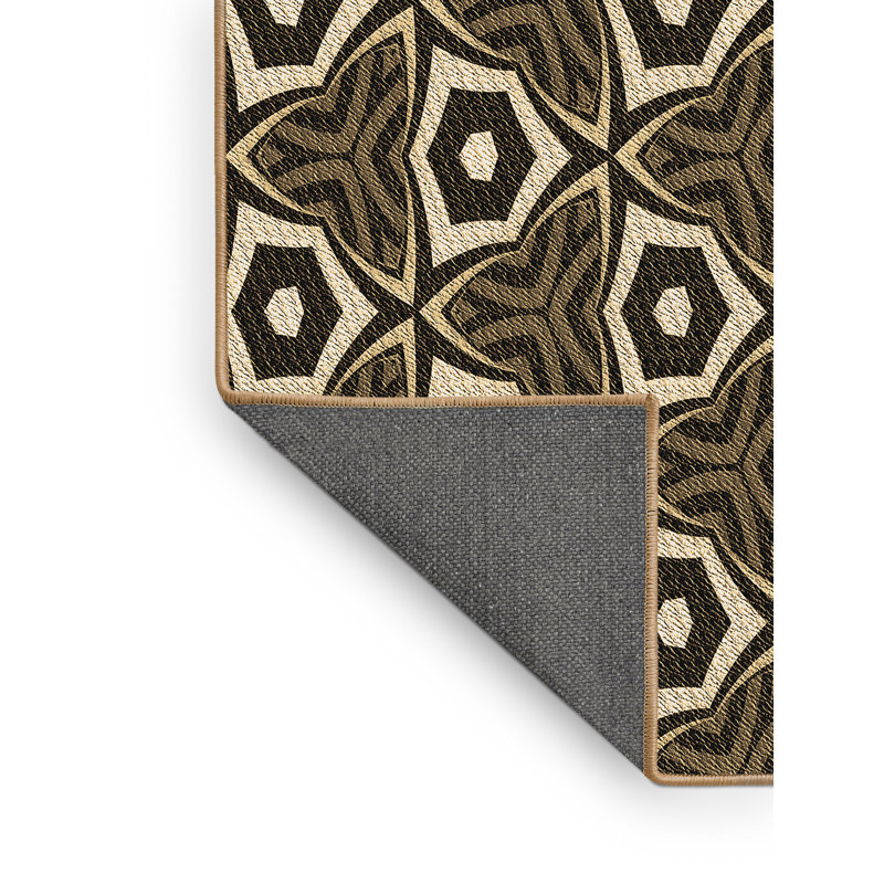 Tapis géométrique brun, Rectangle 4 pi x 6 pi