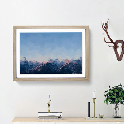 Mountain Horizon in France in Abstract - Framed Print