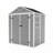 Campcraft 6*5ft resin storage shed, high quality pp material, strong structure, waterproof, rust and UV proof, large storage space, 12mm thick pp board, HD window lighting