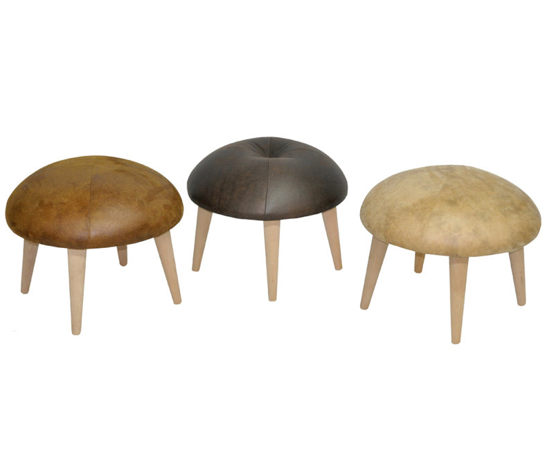 Solid + Manufactured Wood Accent Stool, Dark brown