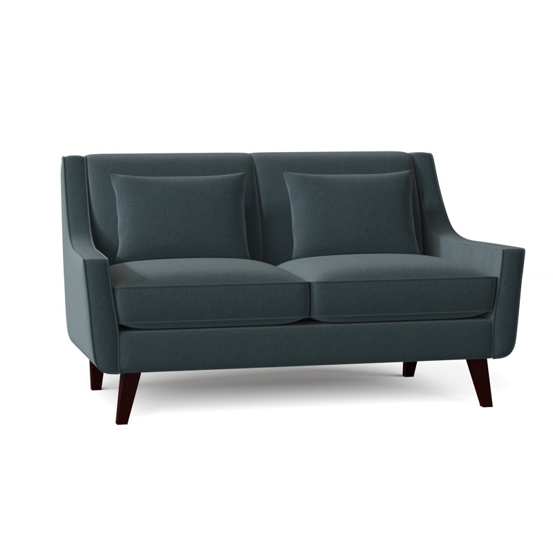Gros Upholstered 61'' Loveseat, Gypsy Blue Goblin Performance Microfiber