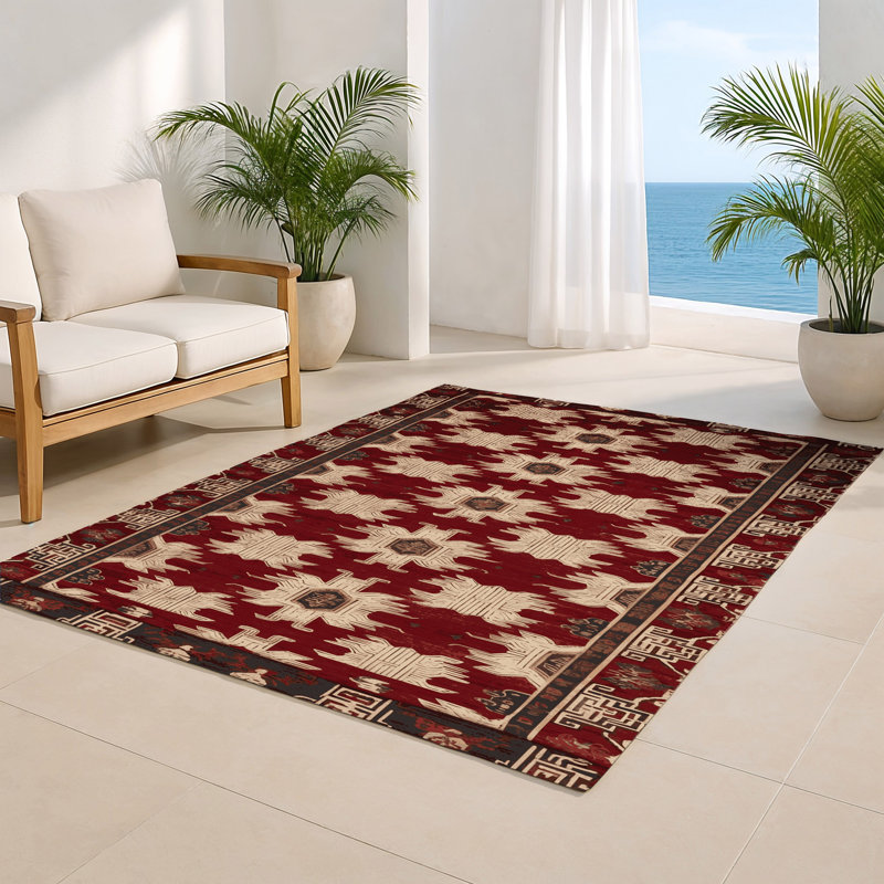 Tapis intérieur et extérieur ArtDeco, Rectangulaire 8 pi x 10 pi