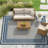 Coastal Border Ivory/Navy Indoor/Outdoor High-Low Area Rug-689174098-689174111
