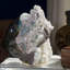 Vert apophyllite multiterminée avec stilbite