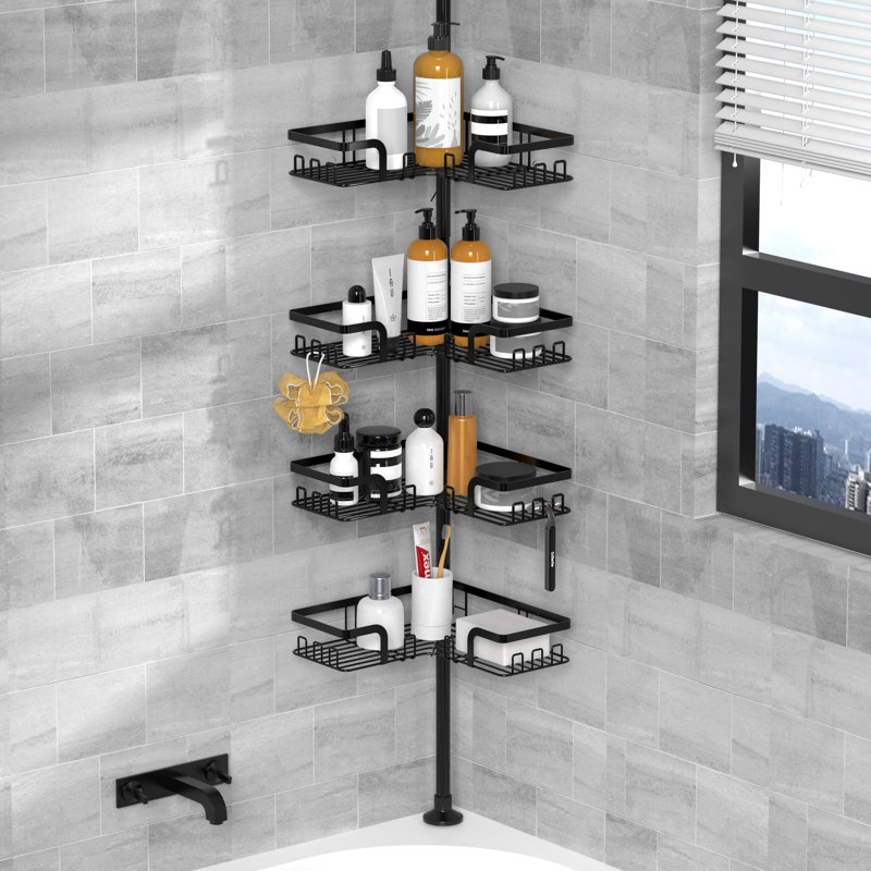 Stainless Steel Shower Caddy, Black