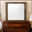 Miroir à finition noyer