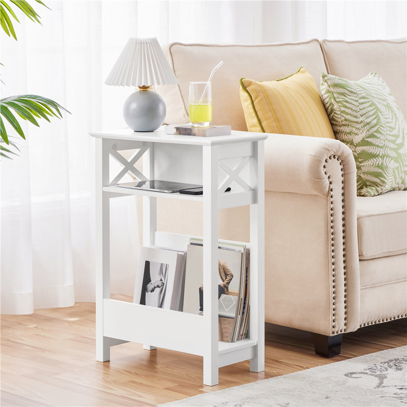 Castella End Table and Built-In Outlets