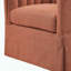 Fauteuil d'appoint pivotant à jupe, siège à ressorts hélicoïdaux et capitonnage vertical-65390644