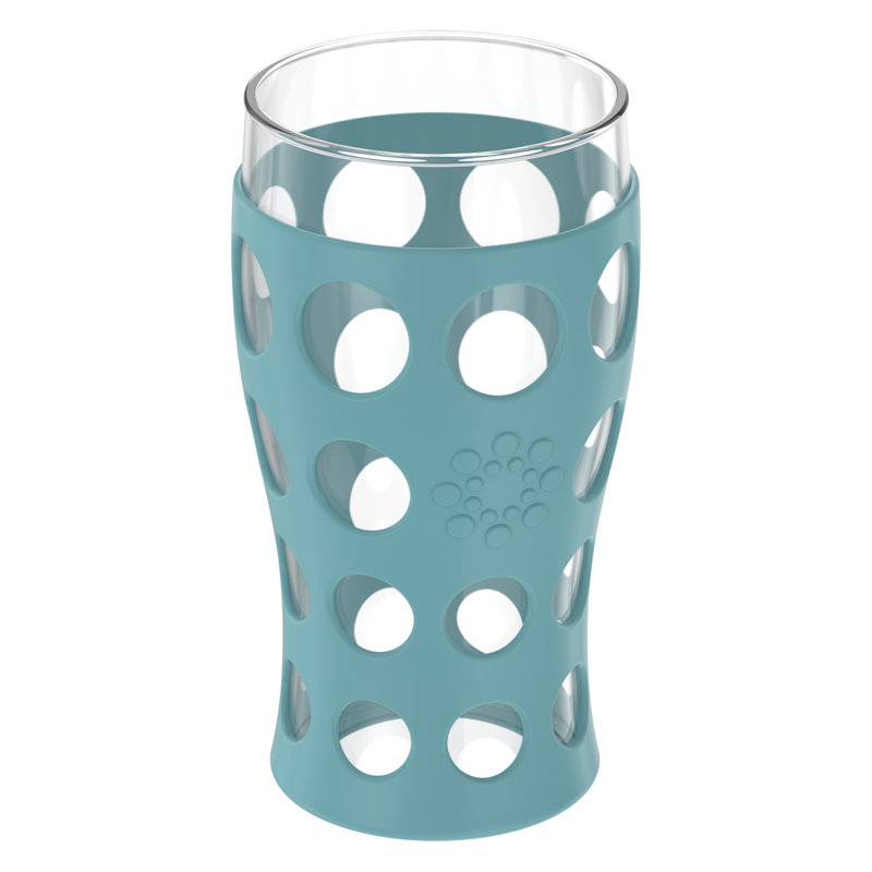 20oz. Drinking Glass Set, Purple/Blue/White
