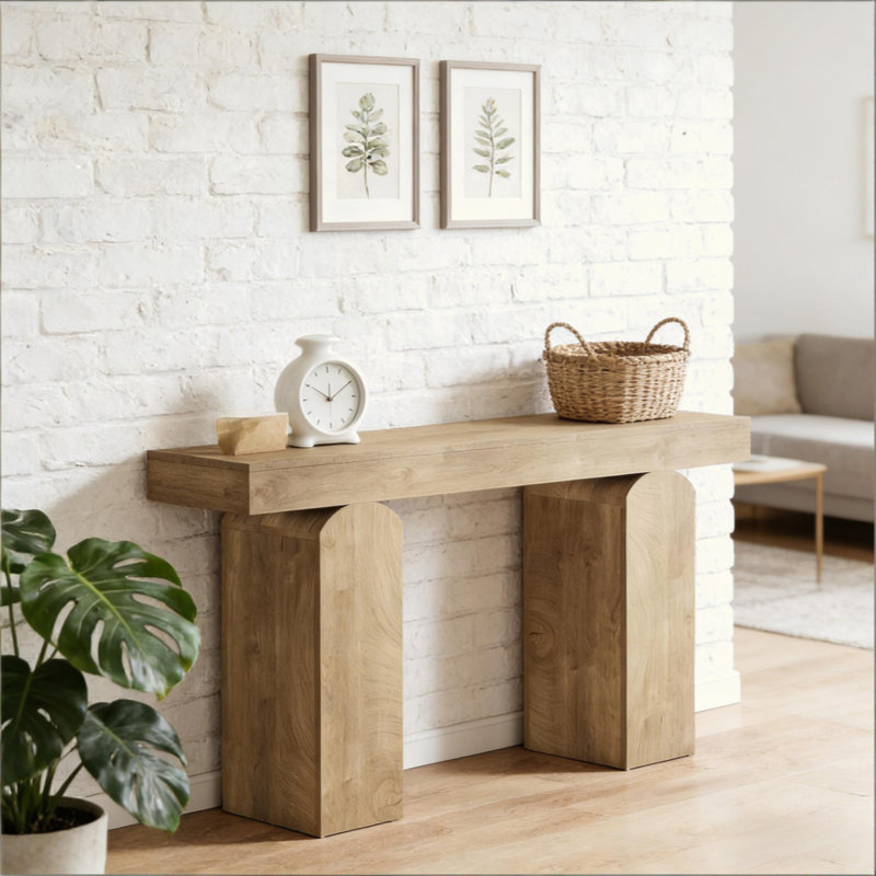 Side Table,Console Table,Entryway Table, Natural, Natural