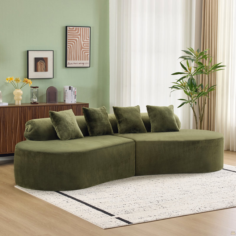 Canapé modulaire courbé