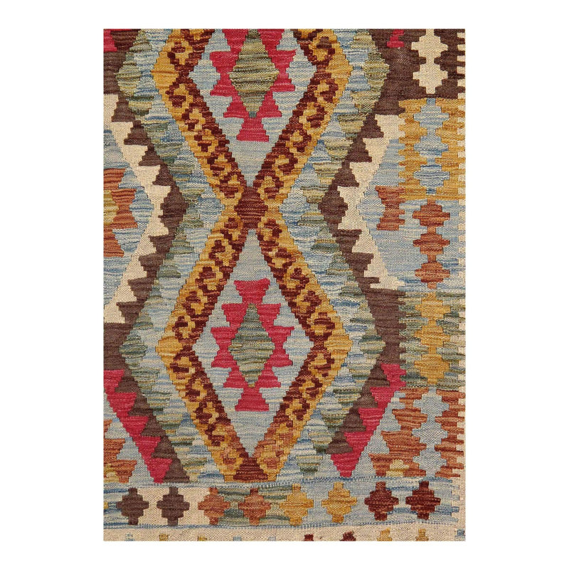 Lutha Wool Oriental Area Rug in Red