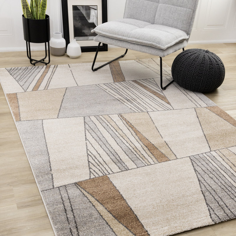 Tapis brun Dharamvir, Rectangle 5 pi 3 po x 7 pi 7 po