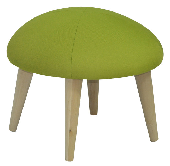 Solid + Manufactured Wood Accent Stool, Lime