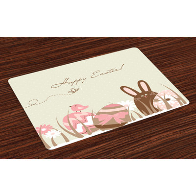 Riddleville Easter Pastel Toned Eggs Birds Placemat