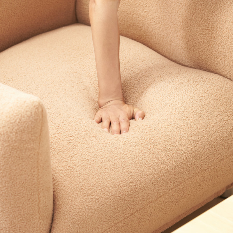 Fauteuil en laine de 37 po de largeur Jaia, Laine chameau