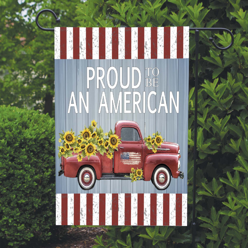 Drapeau de jardin en polyester double face Jeannet