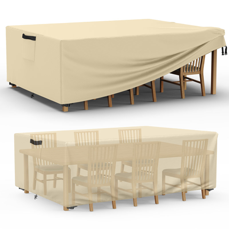 Waterproof Patio Furniture Cover For Outdoor Table And Chairs Set, Beige