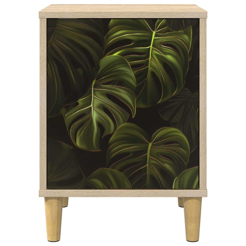 36cm W Engineered Wood Bedside Table