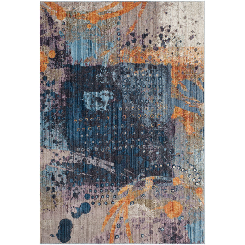Morse Abstract Hand Woven Area Rug, Rectangle 155 x 229 cm