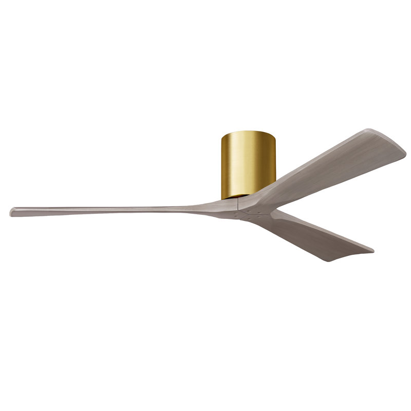 Irene Ceiling Fan, Brushed Brass, Gray Ash Tone, 60"