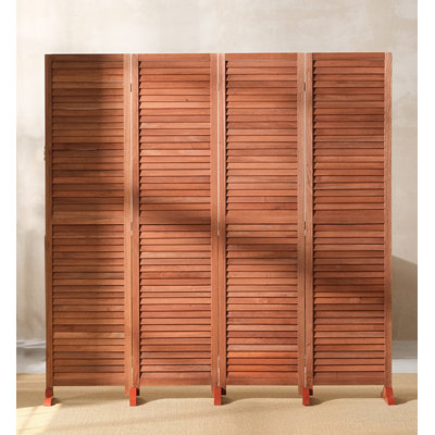 American Country Solid Wood Grille Foldable Bedroom Screen