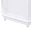 Armoire de salle de bain blanche en coin Triangle avec tablette réglable et panneau de fibres à densité moyenne (ancien SKU: WF291477AAK)-394538166