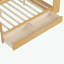Lit de jour double avec tablettes de rangement, deux tiroirs de rangement et bureau d'étude-182403681-182403682