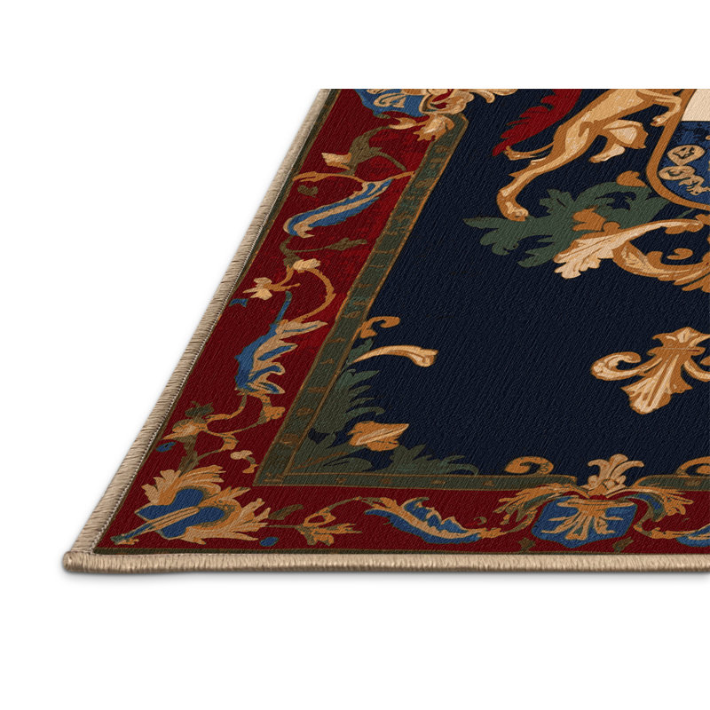 Tapis brun français lavable à la machine, Rectangle 3 pi x 5 pi