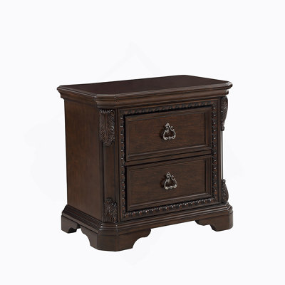 Table de chevet 2 tiroirs en acajou