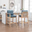 Ensemble de 2 tabourets de bar en bois massif Willbanks-5148988