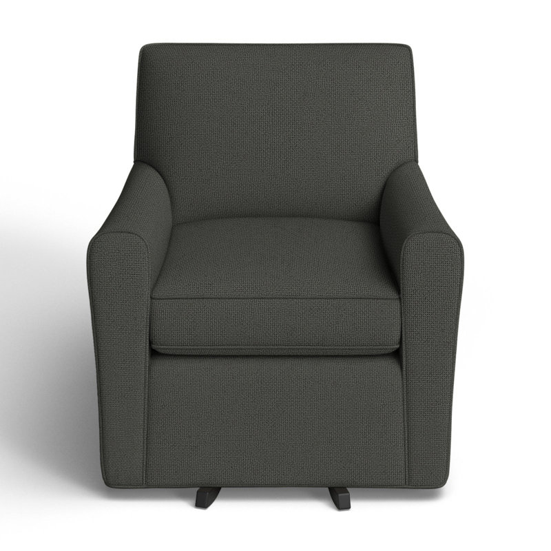 Mikeno Upholstered Swivel Armchair, Ida Graphite