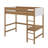 Twin Size Loft Bed With Desk, Boucle Upholstered Headboard And Footboard With Ladder