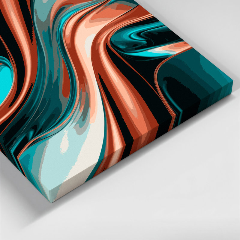 Art mural sur toile dégradé abstrait bleu 65, H 11 po x l 14 po