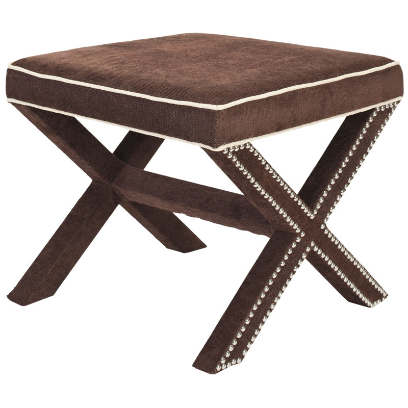 Repose-pieds standard carré 21,5 po Dangela, Brun chocolat