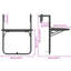Reis Half Moon Steel Outdoor Balcony Table - 60 cm W 64 cm D-1991595730