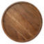 Table de bout ronde Marisdale avec plateau en bois massif et base en fer unique, parfaite pour un décor de ferme moderne