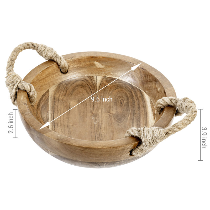 Mercer41 Gulustan Handmade Acacia Wood Fruit Bowl