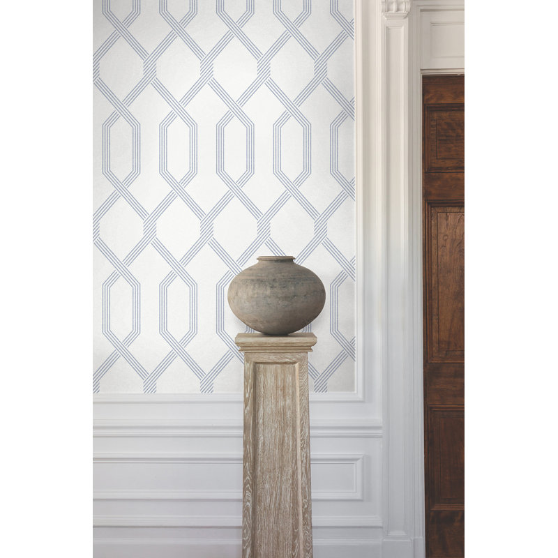 Palisade Geometric Wallpaper Double Roll, Blue