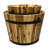 18"D Solid Acacia Wood Planters (Set of 2 - 18"D & 14.5"D) - Natural Wood Color-1315669326