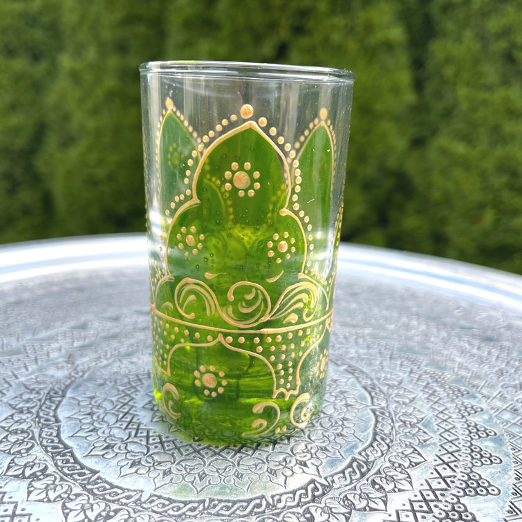 Set of 6 Handmade Arabesque Style Tea Glasses (Tunisia)