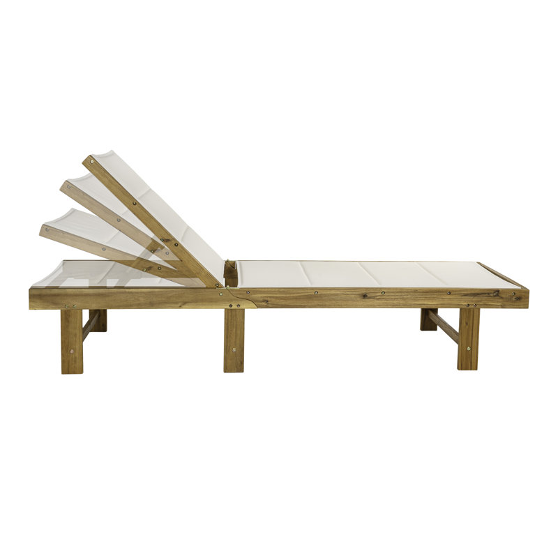 Méridienne d'extérieur réglable en bois d'acacia Lagunan