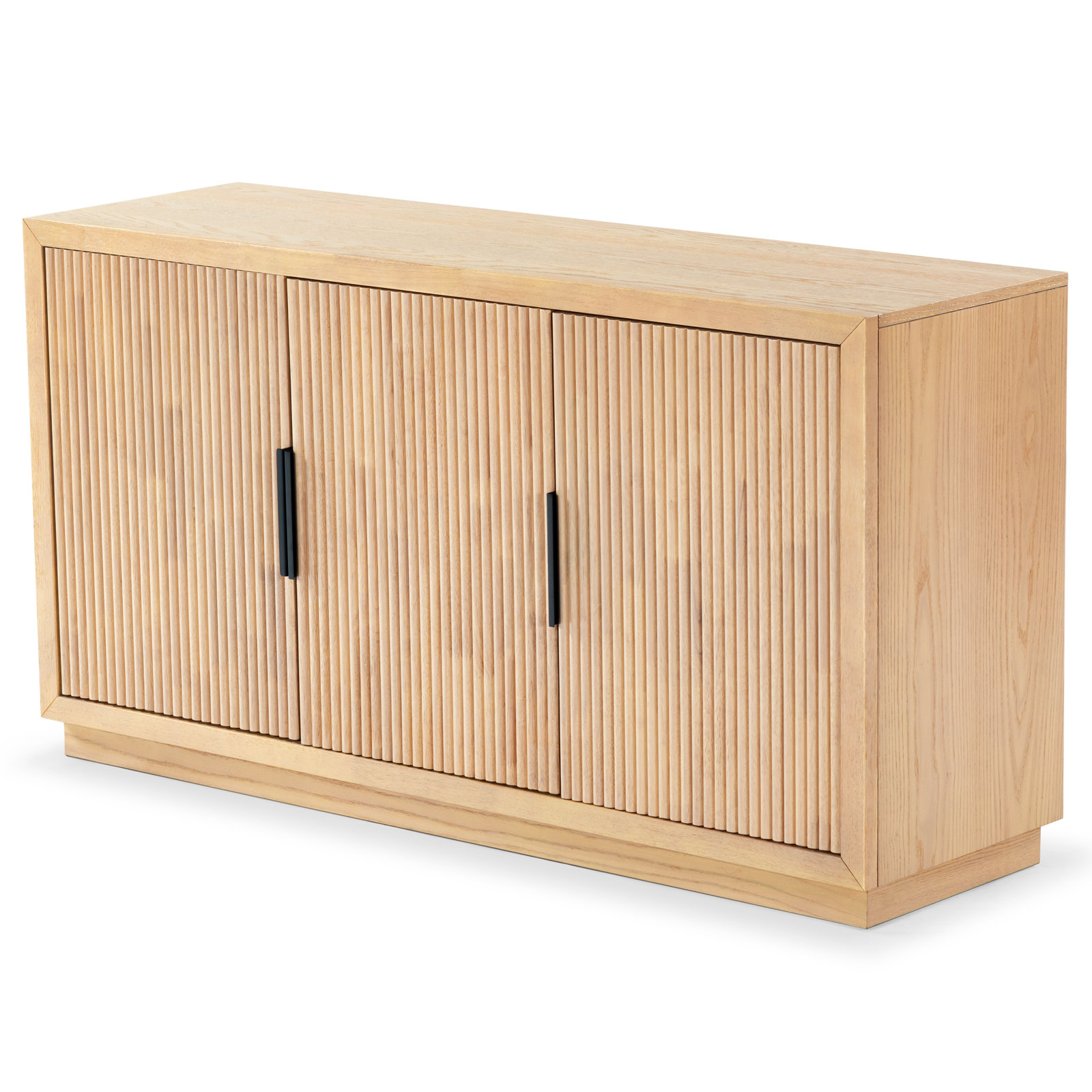Carmelita 3 Door Reeded Sideboard, Oak