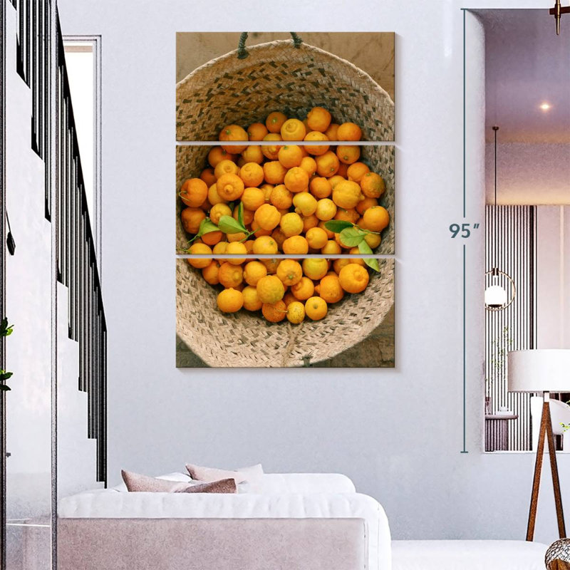 Panier Arney de citrons frais, H 57 po x l 36 po