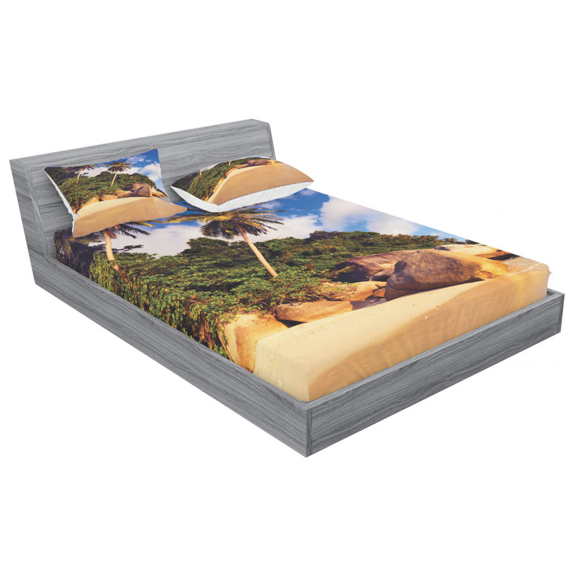 Microfiber Sheet Set, Queen Sheet Set with Fitted Sheet