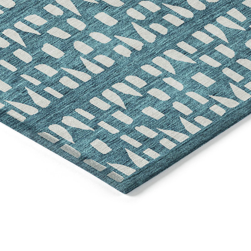 Machine Washable Indoor/Outdoor Chayden ACN963 Brown 1'8" x 2'6" Rug, Rectangle 1'8" x 2'6"