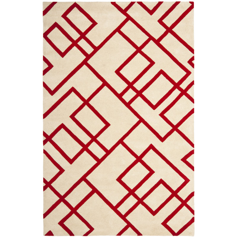Soho Hand Tufted Wool Geometric Rug, Rectangle 7'6" x 9'6"