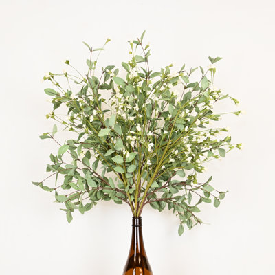36 po Arrangement floral de fleurs sauvages d'eucalyptus artificiel pour remplisseur de vases